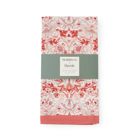 Morris & Co - Set of 2 Tea Towels - Strawberry Thief