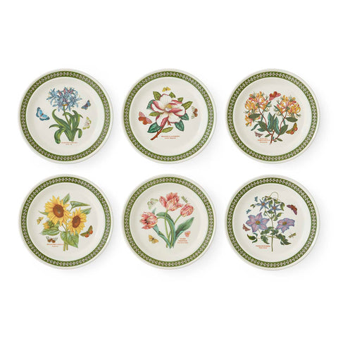 NEW - Botanic Garden Etchings - Set of 6 Dinner Plates - 26.5cm / 10.4"