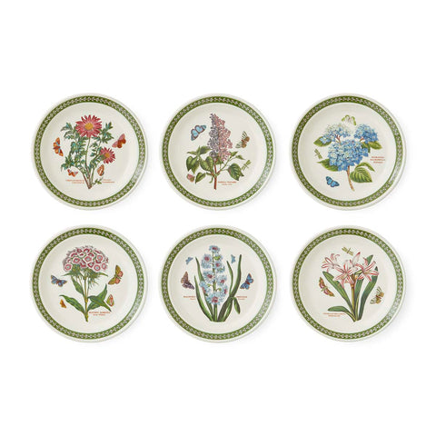 NEW - Botanic Garden Etchings - Set of 6 Salad Plates - 21.5cm / 8.4"