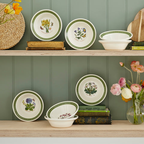 NEW - Botanic Garden Etchings - Set of 6 Oatmeal / Cereal Bowls - 16.5cm / 6.4"