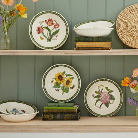 NEW - Botanic Garden Etchings - Set of 6 Pasta Bowls - 22cm / 8.5"