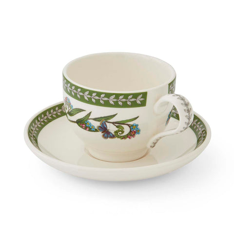 NEW - Botanic Garden Etchings - Set of 6 Tea Cups & Saucers