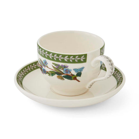 NEW - Botanic Garden Etchings - Set of 6 Tea Cups & Saucers