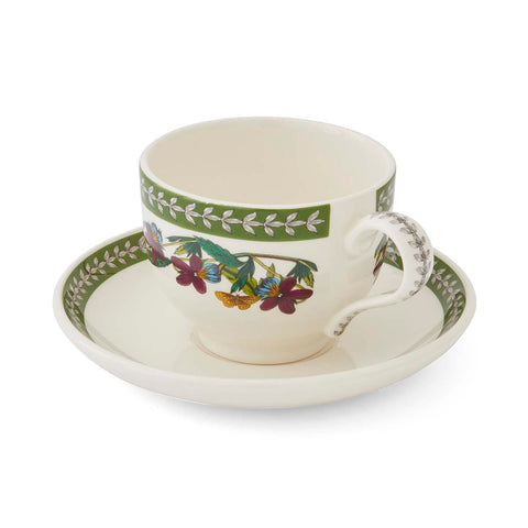 NEW - Botanic Garden Etchings - Set of 6 Tea Cups & Saucers