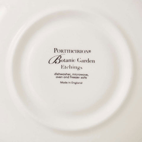 NEW - Botanic Garden Etchings - Set of 6 Tea Cups & Saucers