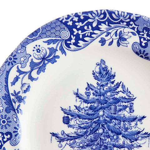 NEW - Spode - Blue Italian - Christmas - Xmas Tree Plate - 20cm