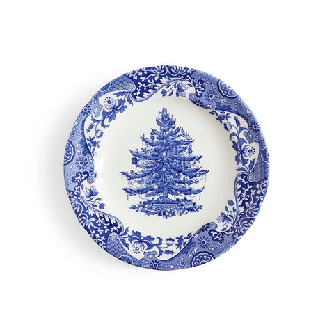 NEW - Spode - Blue Italian - Christmas - Xmas Tree Plate - 20cm