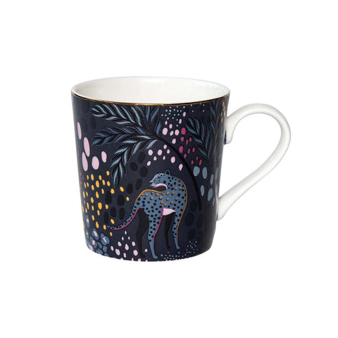NEW - Sara Miller Mug - Gifting Collection - Midnight Leopard