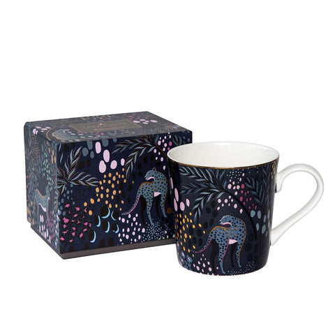 NEW - Sara Miller Mug - Gifting Collection - Midnight Leopard