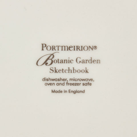 NEW - Botanic Garden Sketchbook - Set of 4 Coupe Plates - 27.5cm / 10.8"