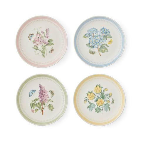 NEW - Botanic Garden Sketchbook - Set of 4 Coupe Plates - 27.5cm / 10.8"