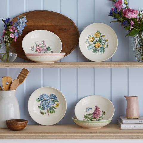 NEW - Botanic Garden Sketchbook - Set of 4 Bowls - 22.5cm / 8.8"