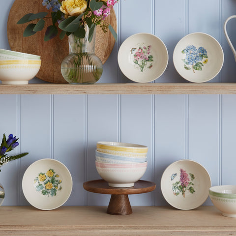 NEW - Botanic Garden Sketchbook - Set of 4 Bowls - 15cm / 6"