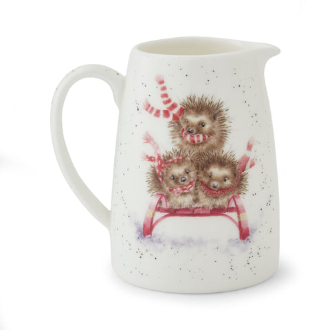 NEW - Wrendale - Christmas - Mini Posy Jug - Sledgehogs
