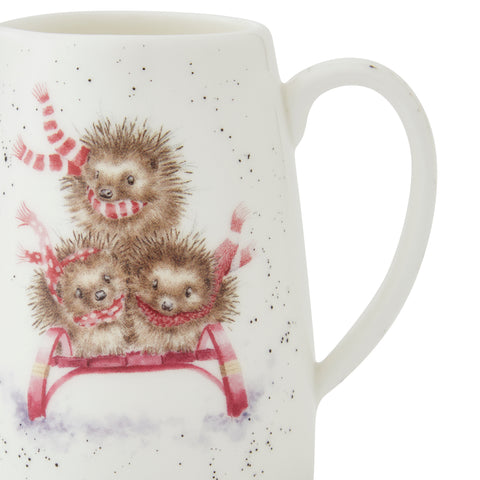 NEW - Wrendale - Christmas - Mini Posy Jug - Sledgehogs