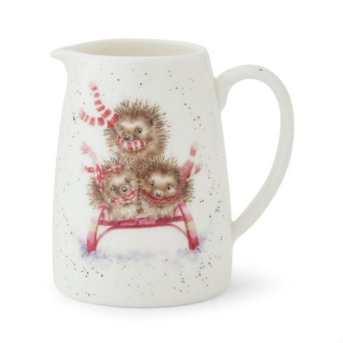 NEW - Wrendale - Christmas - Mini Posy Jug - Sledgehogs