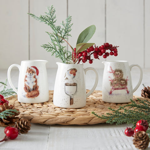 NEW - Wrendale - Christmas - Mini Posy Jug - Robin