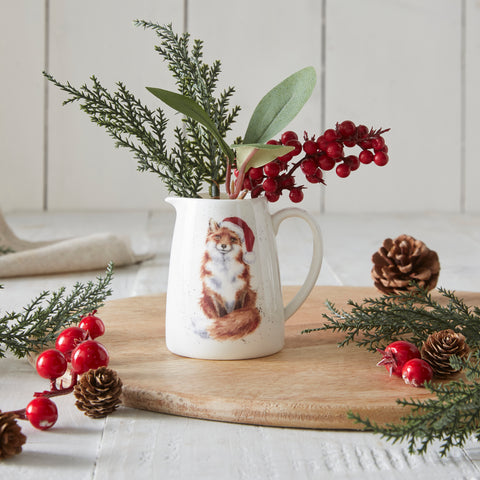 NEW - Wrendale - Christmas - Mini Posy Jug - Fox