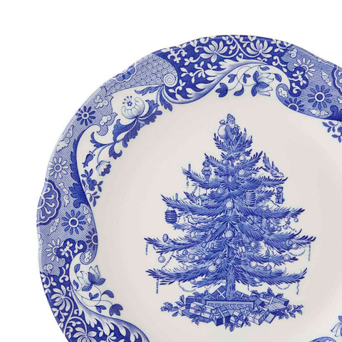 NEW - Spode - Blue Italian Christmas Tree - Dinner Plate - 27cm
