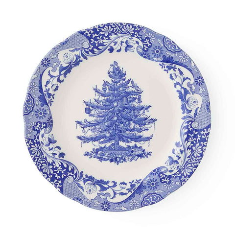 NEW - Spode - Blue Italian Christmas Tree - Dinner Plate - 27cm