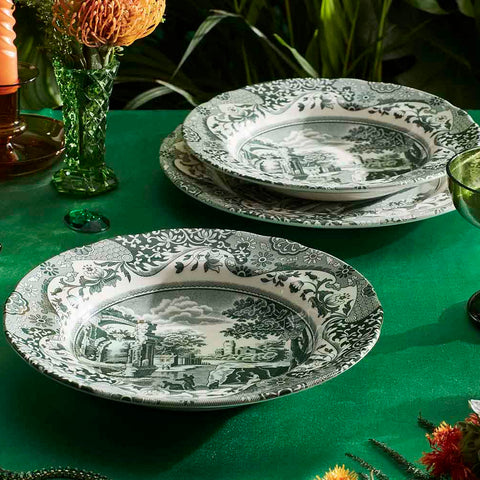 Spode - Heritage Green Italian - Plate / Bowl - Soup 23cm / 9"