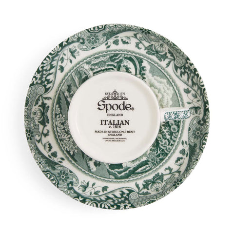 Spode - Heritage Green Italian -  Espresso Coffee Cup & Saucer