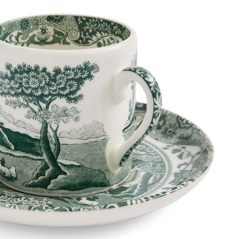 Spode - Heritage Green Italian -  Espresso Coffee Cup & Saucer