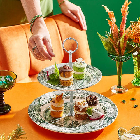 Spode - Heritage Green Italian  - 2 Tiered Cake Stand