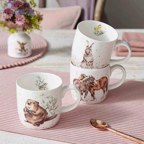 NEW - Wrendale - Bone China Mug - The Arborist Beaver