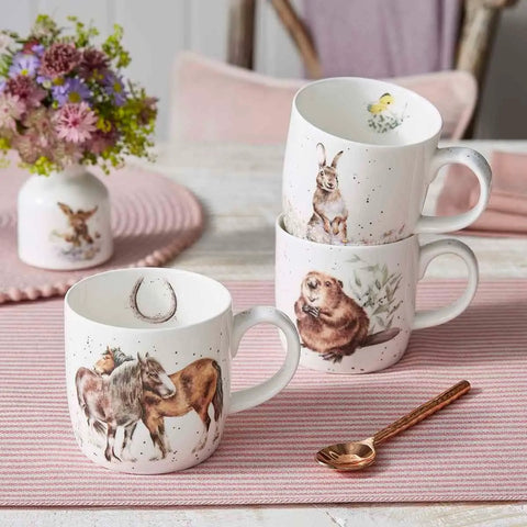 NEW - Wrendale - Bone China Mug - Side by Side Horses
