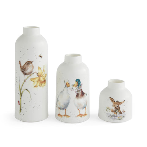 NEW - Wrendale - Set of 3 Vases