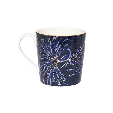NEW - Sara Miller - 10 Year Anniversary Collection - Mug - Peacock Parade