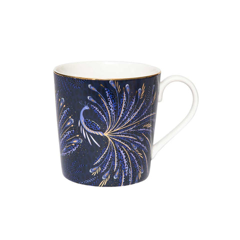 NEW - Sara Miller - 10 Year Anniversary Collection - Mug - Peacock Parade