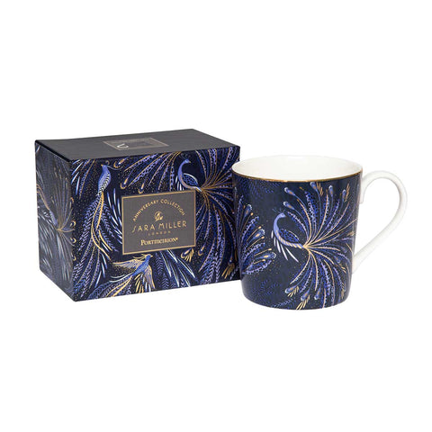 NEW - Sara Miller - 10 Year Anniversary Collection - Mug - Peacock Parade
