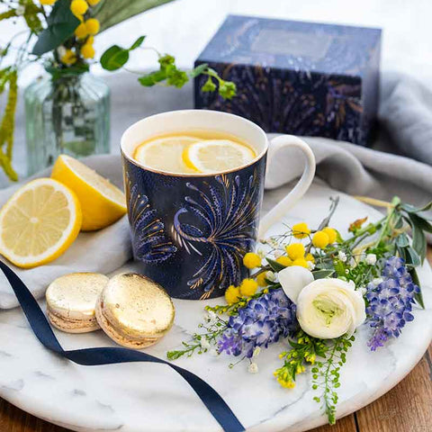 NEW - Sara Miller - 10 Year Anniversary Collection - Mug - Peacock Parade