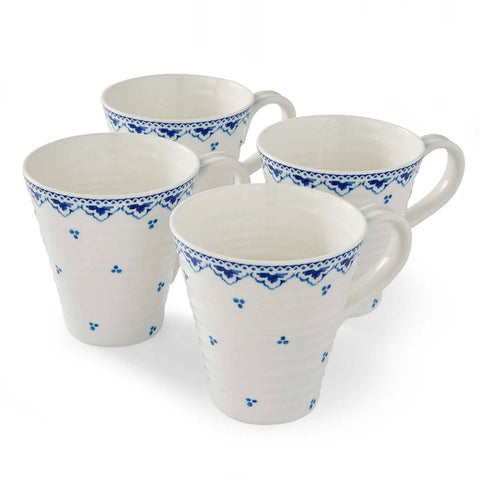 Sophie Conran - Blue & White - Set of 4 Mugs