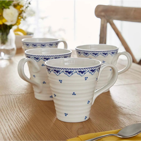 Sophie Conran - Blue & White - Set of 4 Mugs
