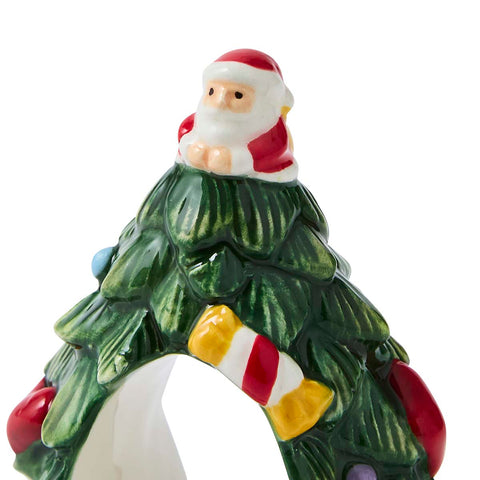NEW - Spode Christmas Tree - Set of 4 Napkin Rings - Tree