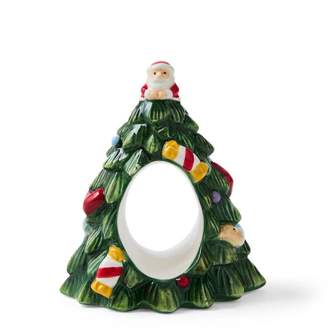 NEW - Spode Christmas Tree - Set of 4 Napkin Rings - Tree