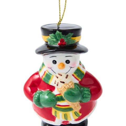 NEW - Spode Christmas Tree - Decoration - Snowman Eating Ice Cream