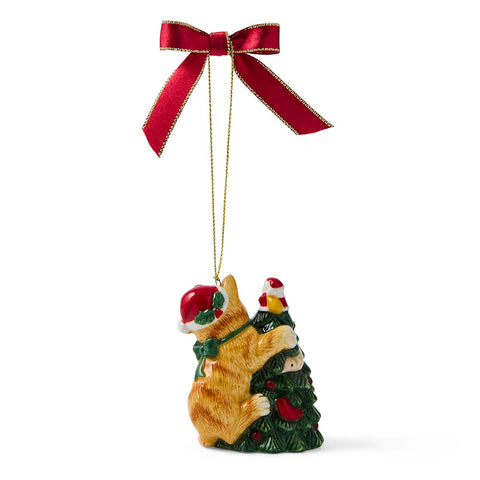 NEW - Spode Christmas Tree - Decoration - Cat Grabbing the Tree
