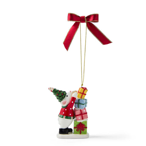 NEW - Spode Christmas Tree - Decoration - Mouse Knocking Over Presents