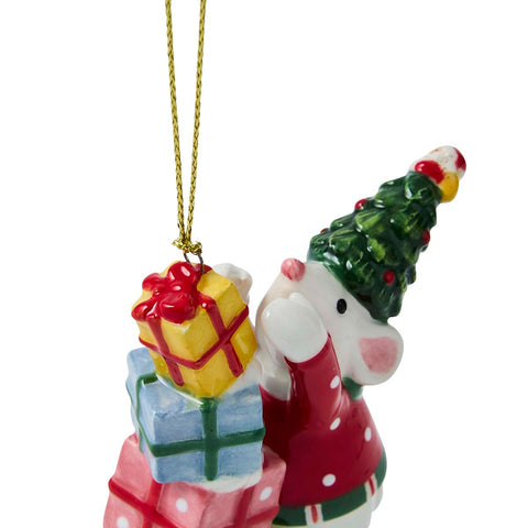 NEW - Spode Christmas Tree - Decoration - Mouse Knocking Over Presents