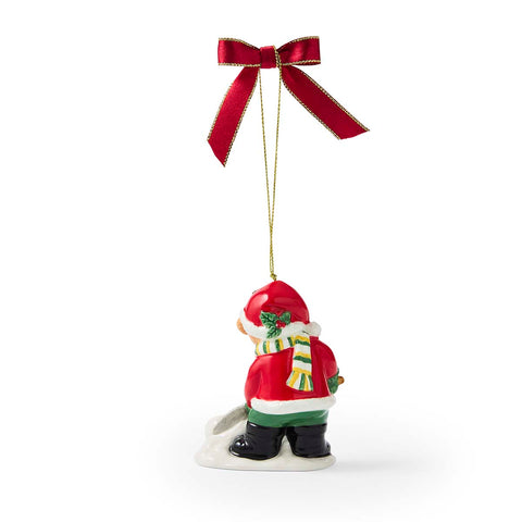 NEW - Spode Christmas Tree - Decoration - Teddy Shovelling Snow