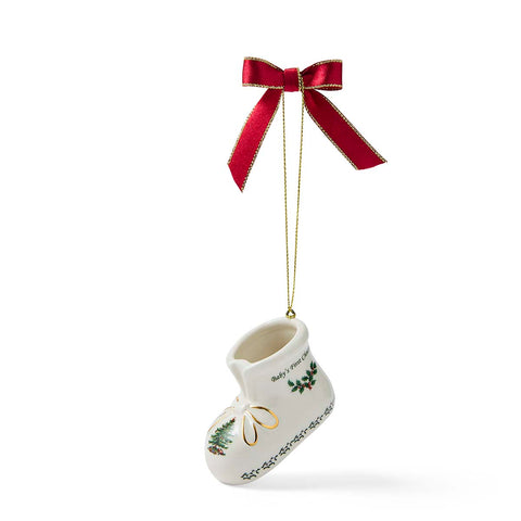 NEW - Spode Christmas Tree - Decoration - Baby 1st Bootie - Annual 2026