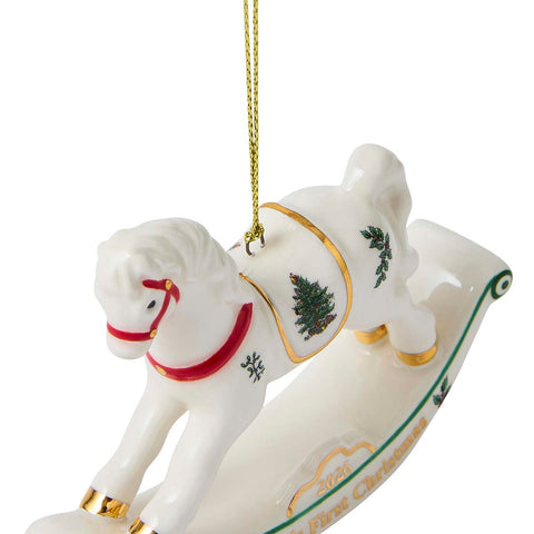 NEW - Spode Christmas Tree - Decoration - Baby's First Horse - Annual 2026