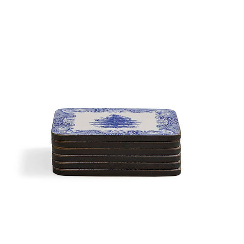 NEW - Spode - Blue Italian - Christmas - Box Set of 6 Coasters