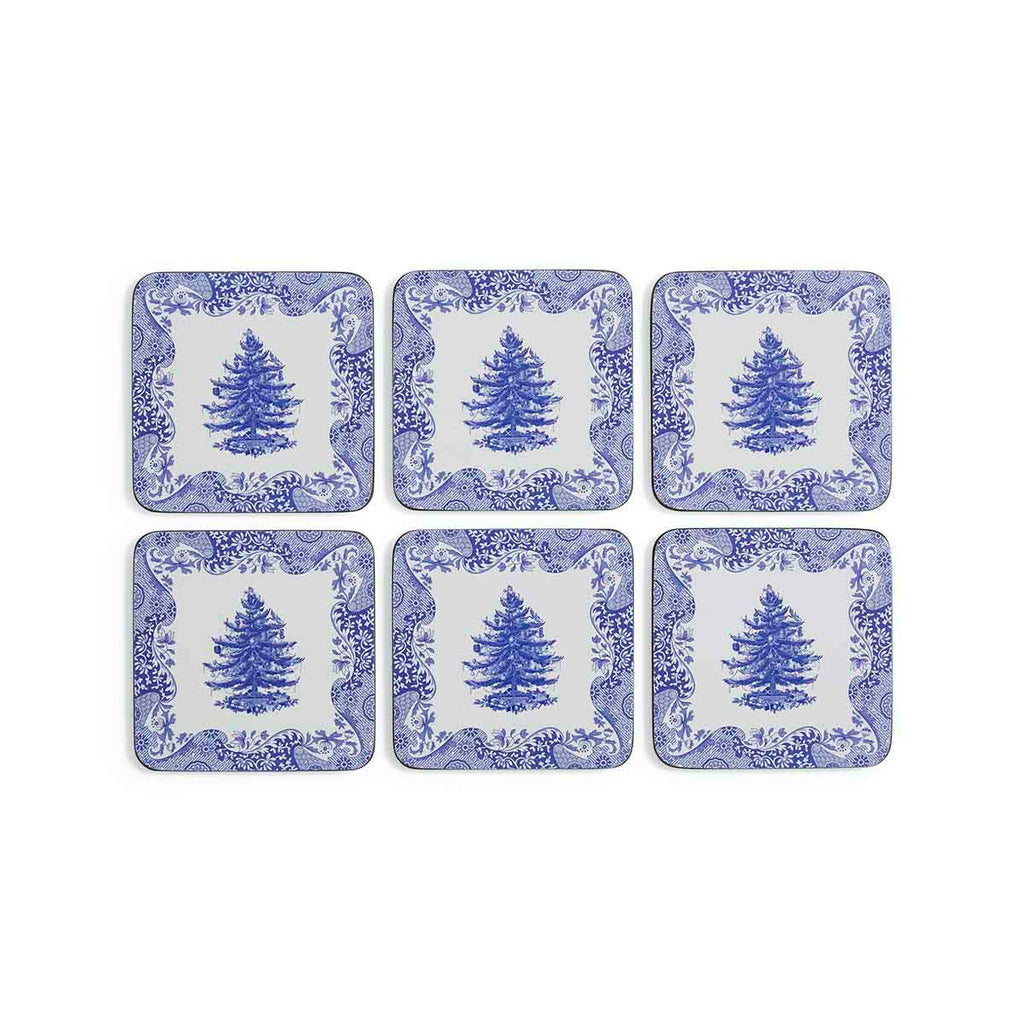 NEW - Spode - Blue Italian - Christmas - Box Set of 6 Coasters