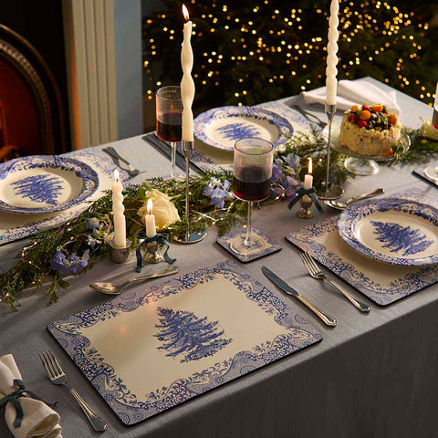 NEW - Spode - Blue Italian - Christmas - Box Set of 4 Extra Large Placemats