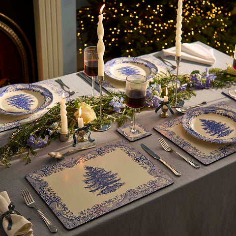 NEW - Spode - Blue Italian - Christmas - Box Set of 4 Extra Large Placemats